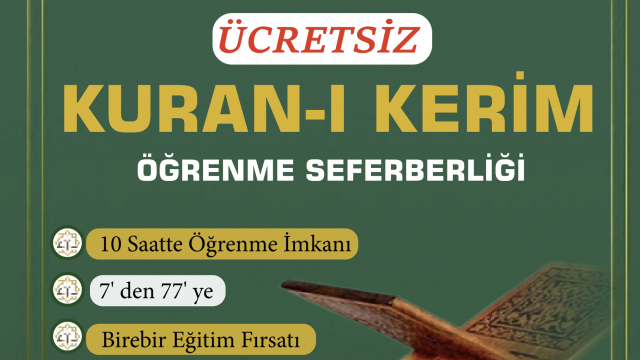 Ücretsiz Kuran-ı Kerim Ve Osmanlıca Öğrenme Seferberliği